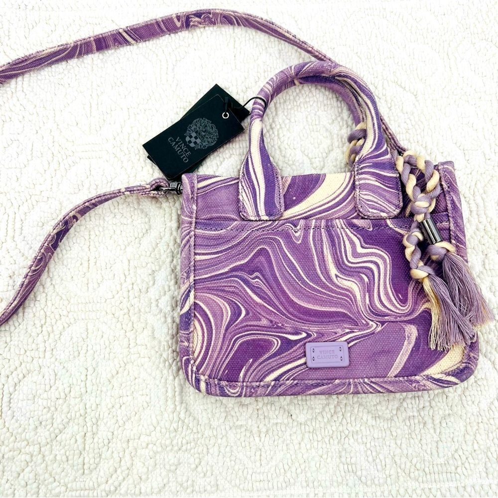 NWT Vince Camuto Purse Crossbody Bag Purple White Size Small - Picture 6 of 6